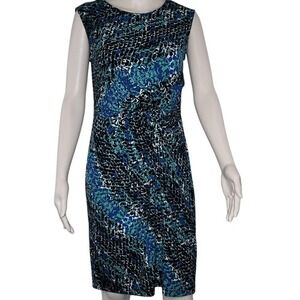 Apt. 9 Blue & Black Sleeveless‎ Sheath Dress